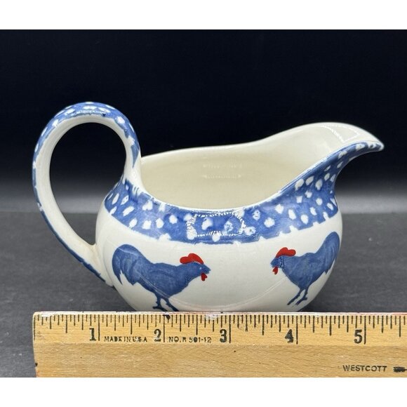 VTG Chanticleer Ictc Alice Cotterell Rooster Pitcher Creamer Burleigh England - Picture 7 of 7